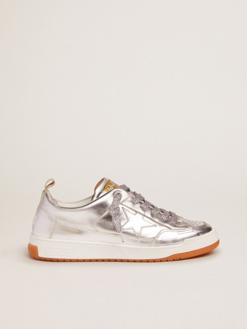 Yeah sneakers in silver laminated leather