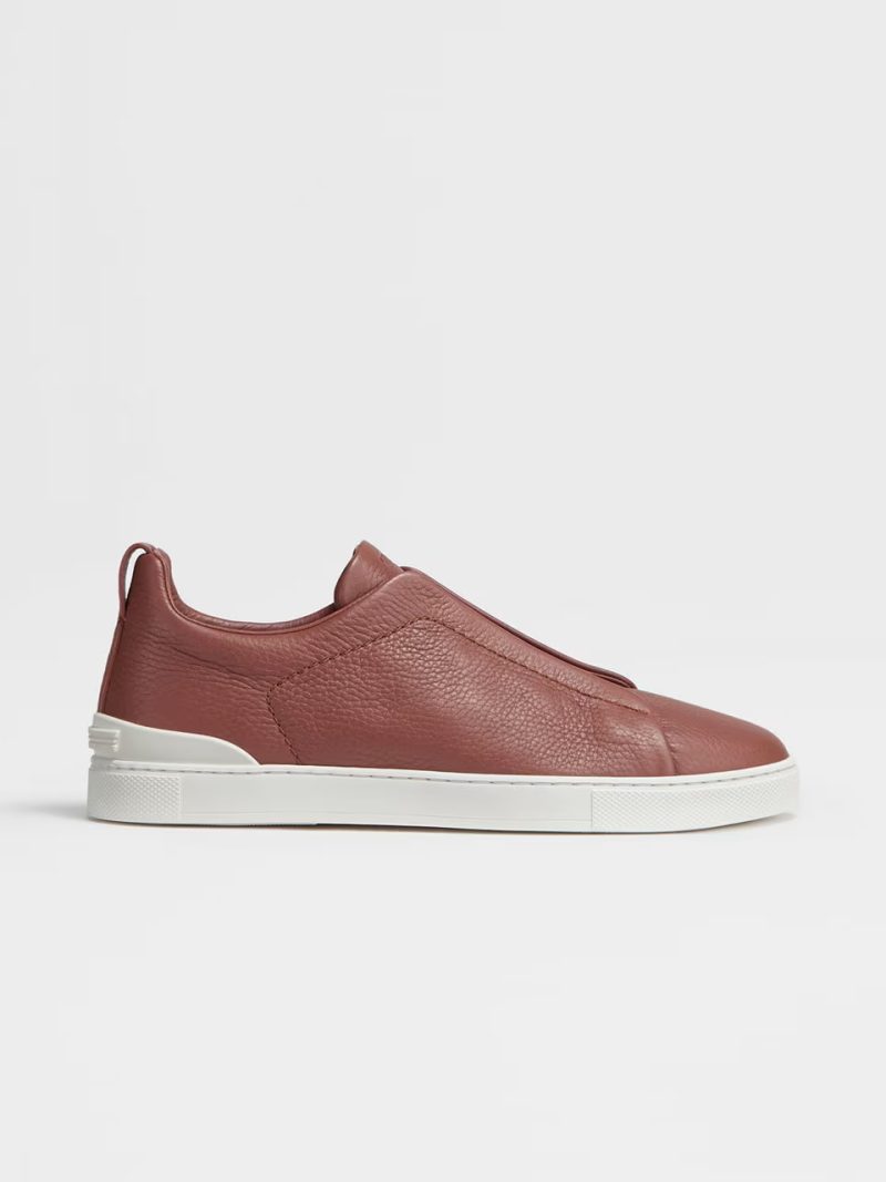 RED DEERSKIN TRIPLE STITCH SNEAKERS - Image 5