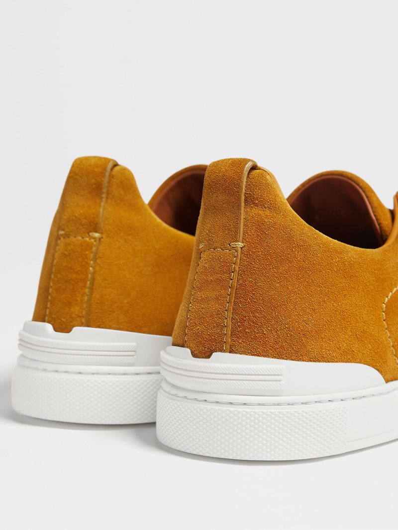 OCHRE SUEDE TRIPLE STITCH SNEAKERS - Image 2